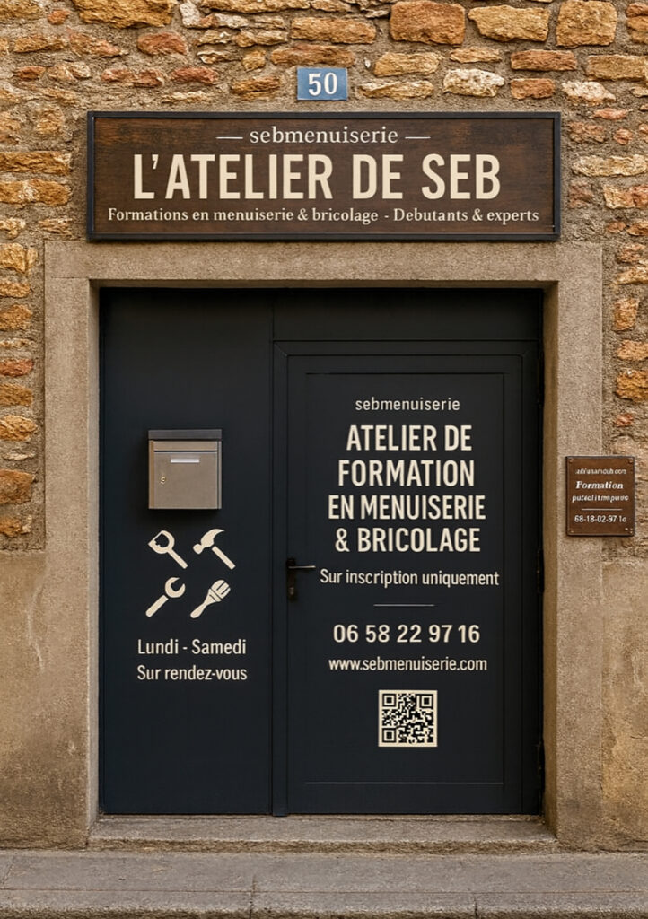 Entrée de L’Atelier de Seb au 50 rue de Constantine